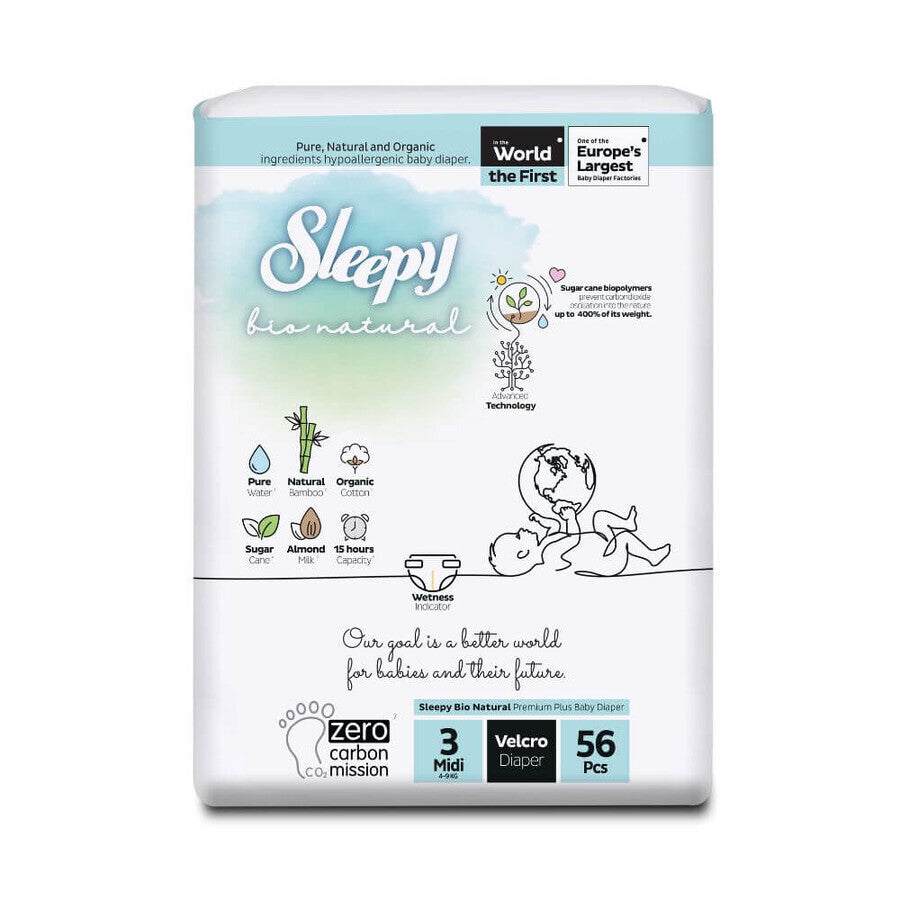 Sleepy Bio Natural Premium Plus Babywindel Windel-Abo